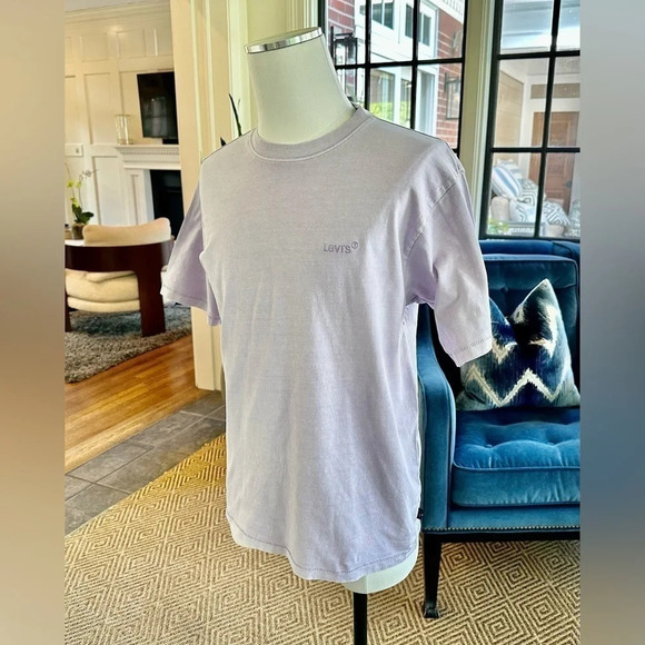 levis Men’s Red Tab Vintage Relaxed Fit Natural Dye Violet Tee Size M - Picture 5 of 14